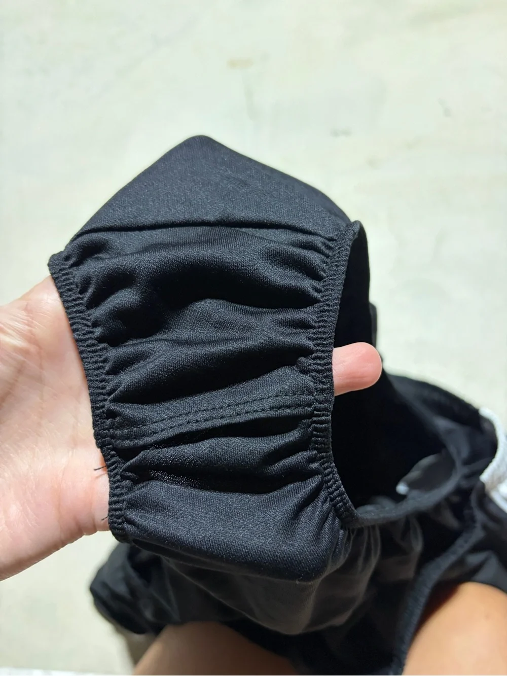 Nike Black Shorts with White and Gray Panels 1X